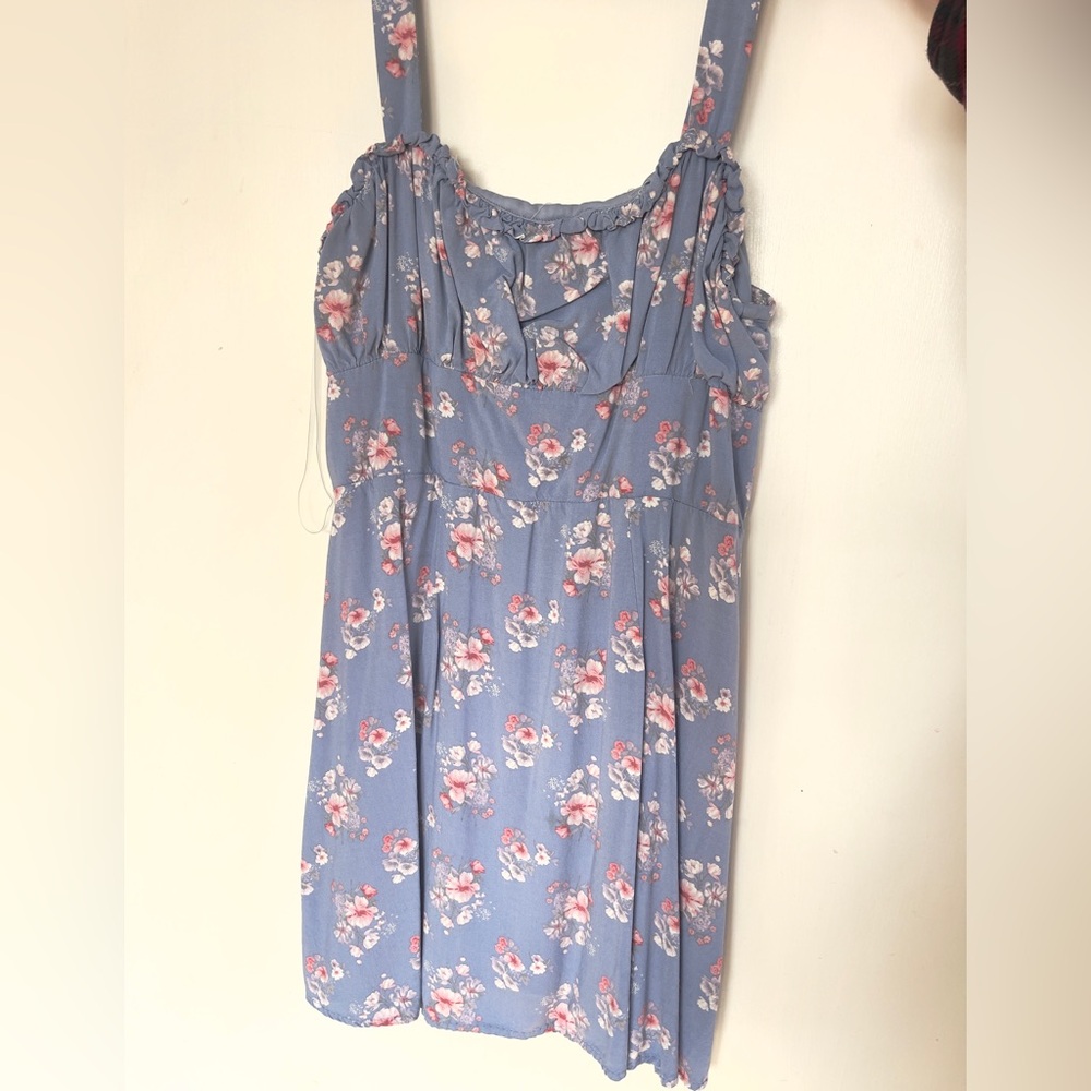Trixxi Blue and Pink Textured Dress